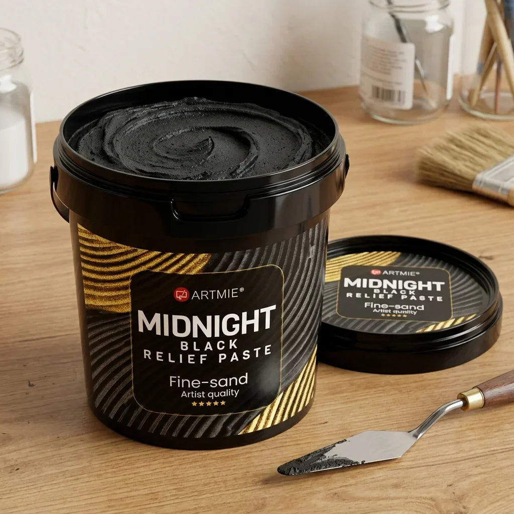 3D crna reljefna pasta ARTMIE Midnight | različite gramaže