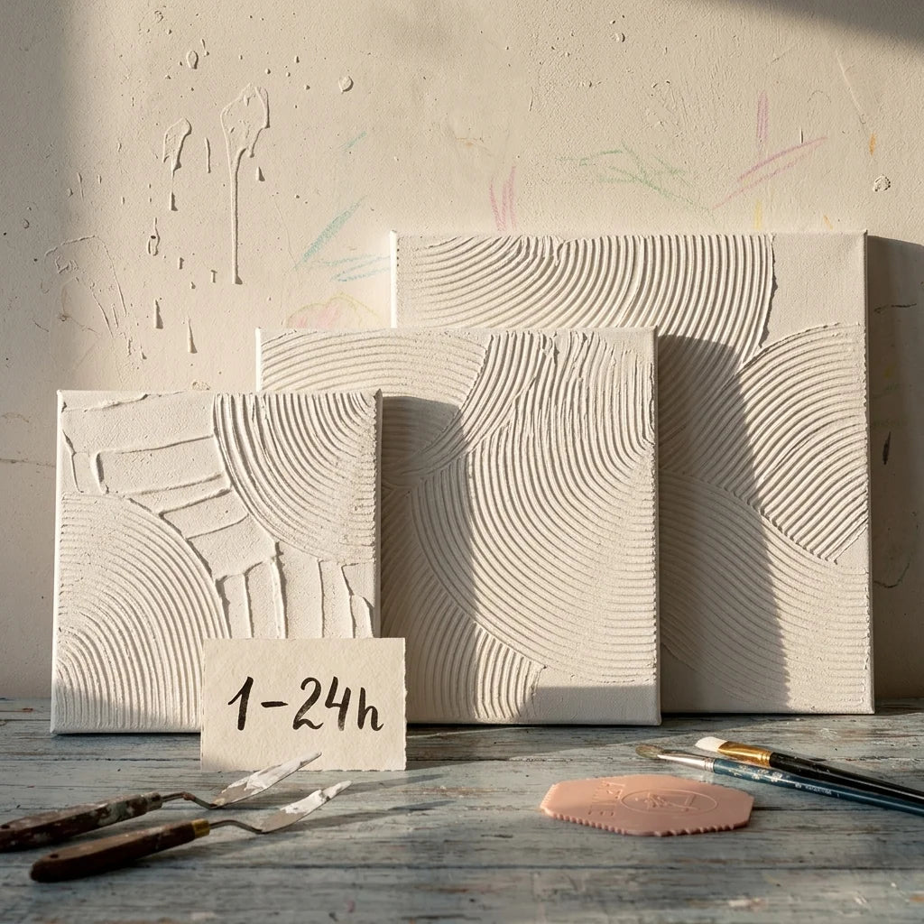 Reljefi od 3D paste suše se na zraku — 1 do 24 sata