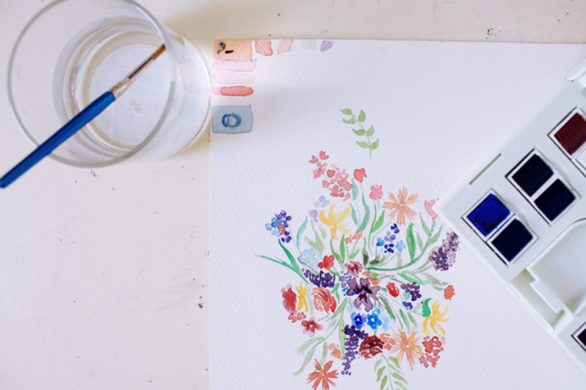 Ζωγραφική με ακουαρέλες σε καμβά ζωγραφικής