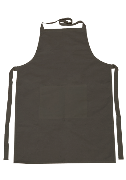 Pamučna kecelja sa džepom - 70 x 75 cm – cm black