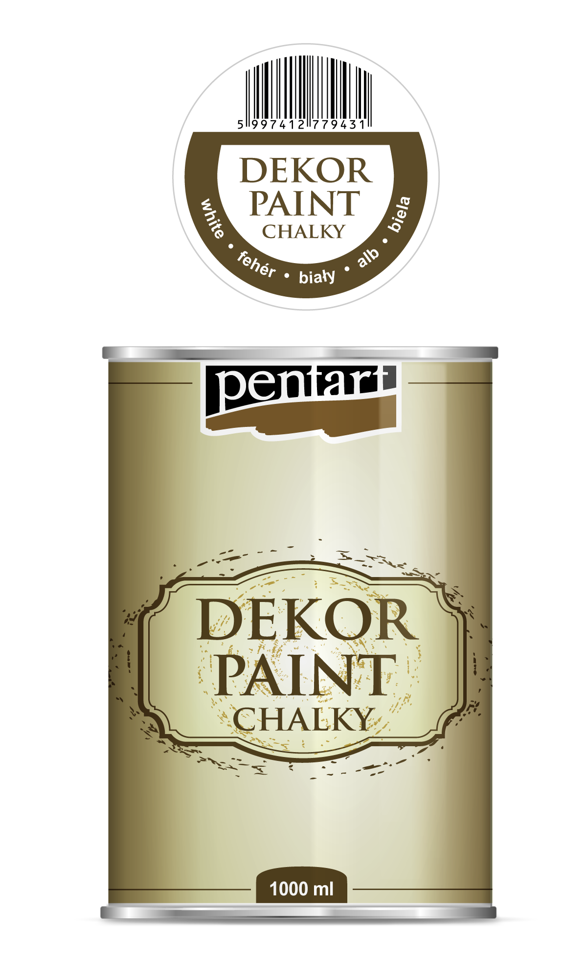 dekor paint chalky 1000 ml – bijela