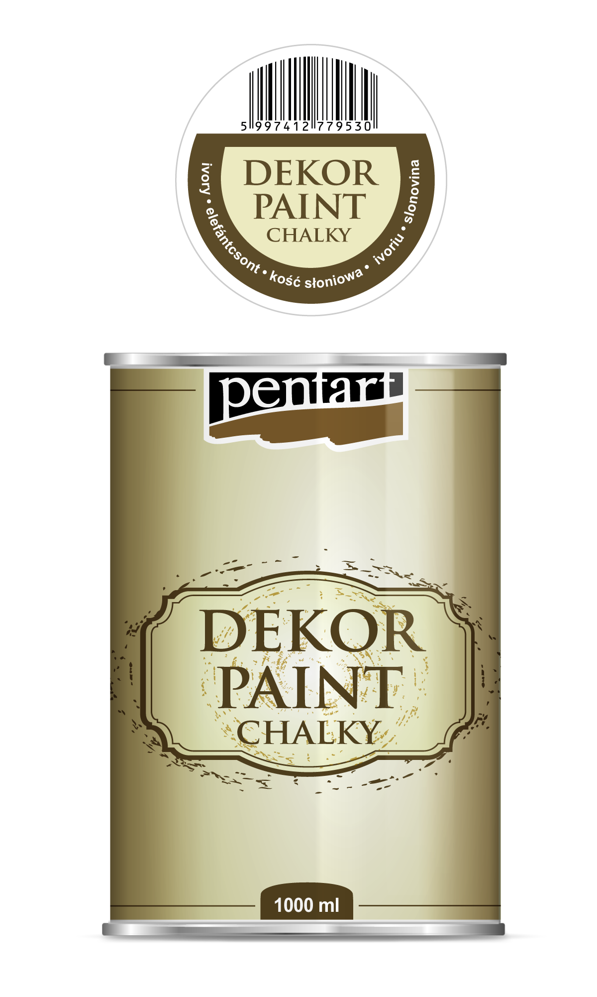 dekor paint chalky 1000 ml – bjelokost