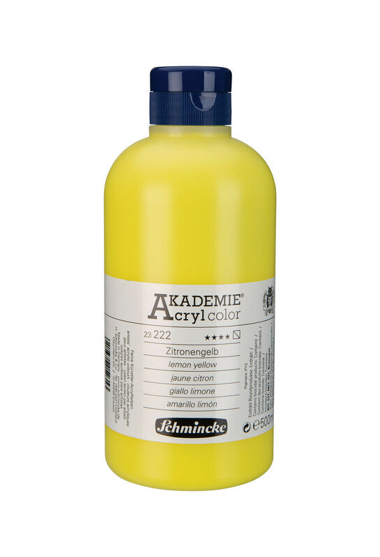 Akrilna boja Schmincke AKADEMIE Acryl color 500 ml – 222 Limun žuta