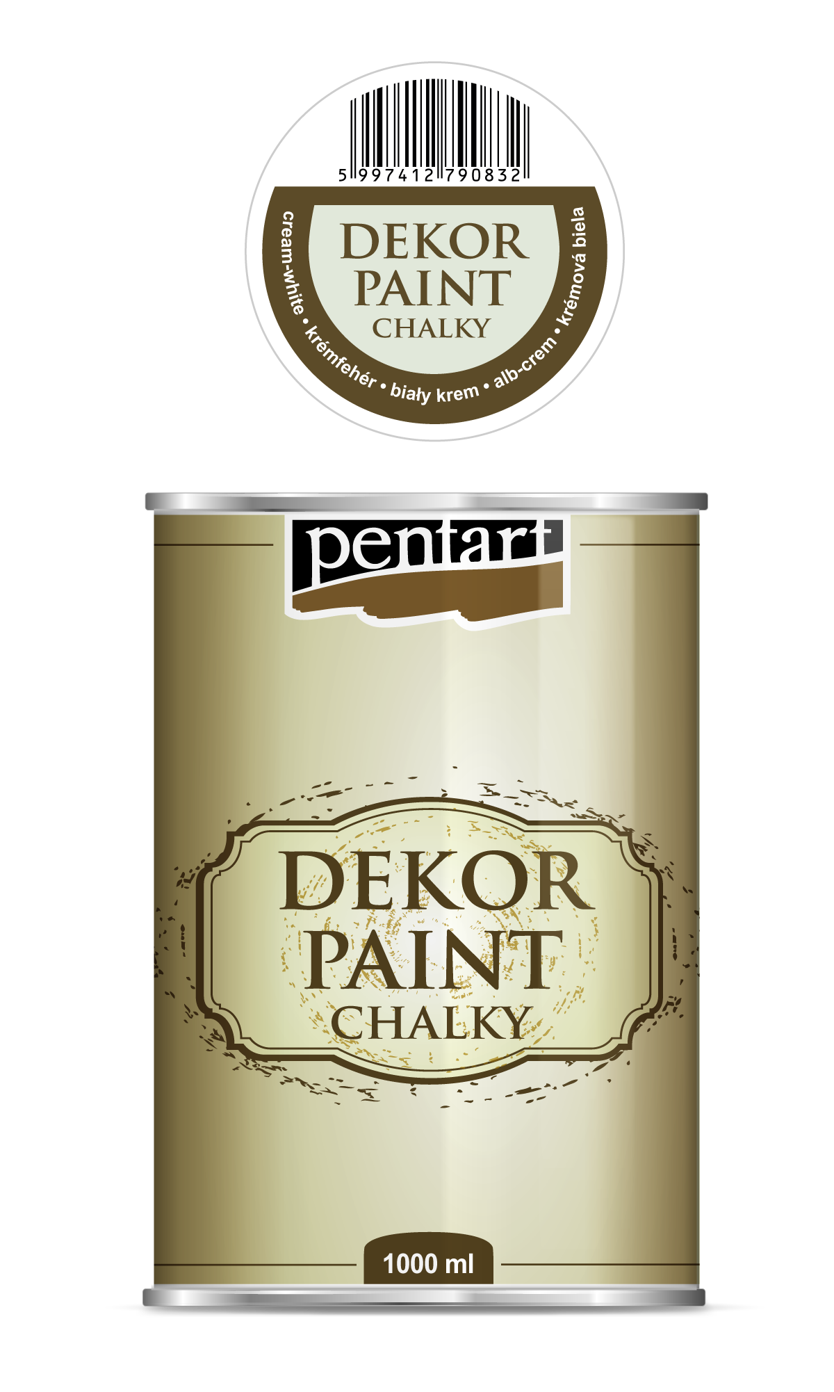 dekor paint chalky 1000 ml – krem