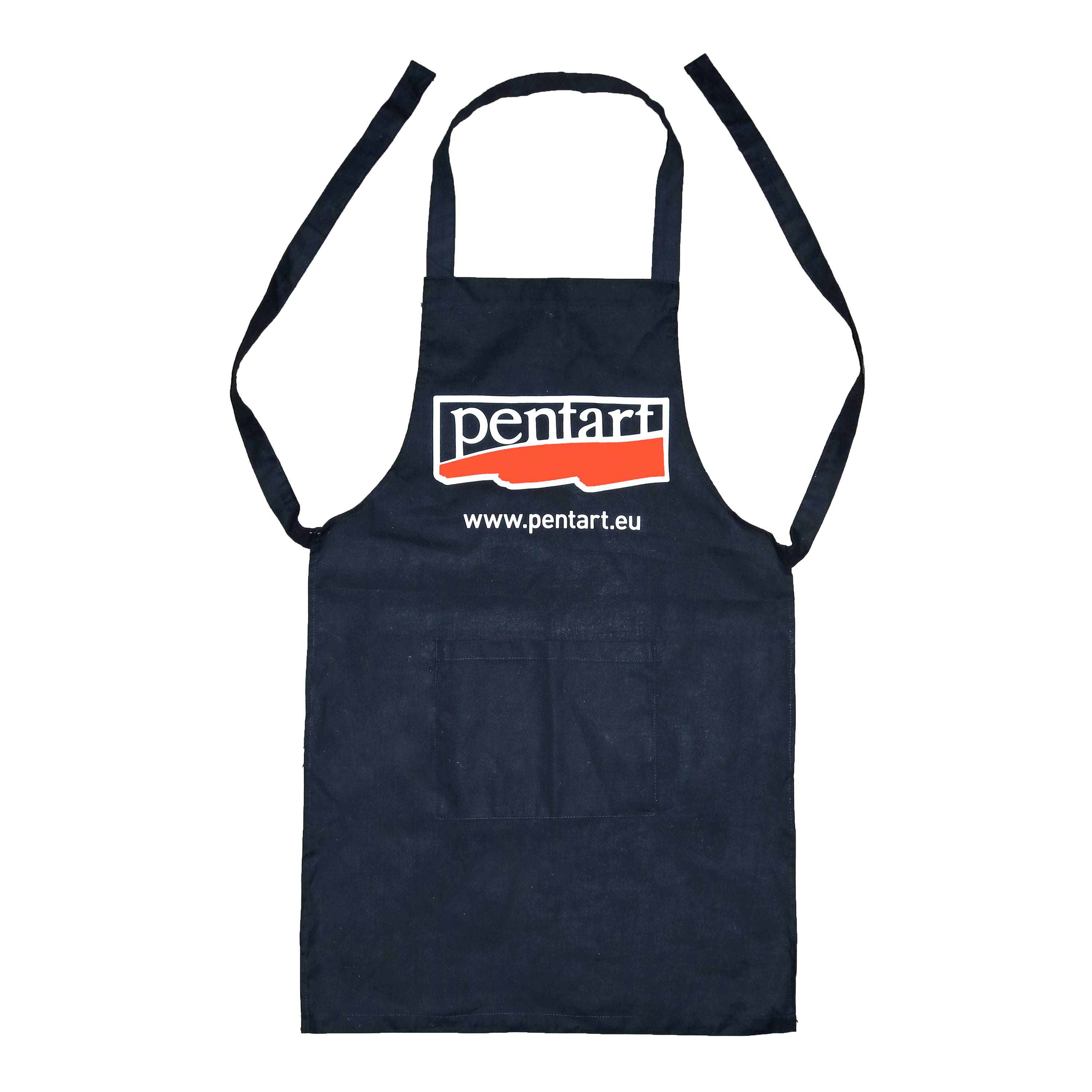 Pamučna kecelja sa džepom - 70 x 75 cm – cm, black with Pentart logo