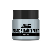 delicate fabric & leather paint 50 ml – plavkasto srebrna