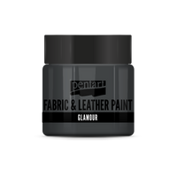 glamour fabric & leather paint 50 ml – staro srebro