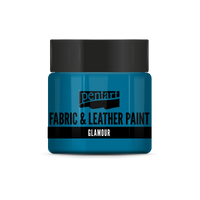 glamour fabric & leather paint 50 ml – srebrno plava