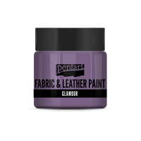 glamour fabric & leather paint 50 ml – srebrno ljubičasta