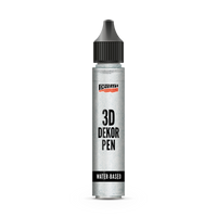 Pentart 3D Decor pen svjetlucavo dekorativno pero 30 ml srebrna