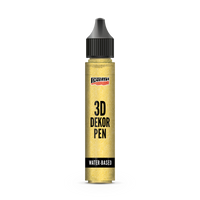 Glitter 3D olovka Pentart 3D Decor Pen - zlatna, 30 ml