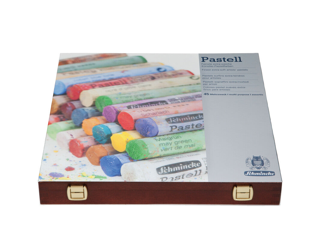 Schmincke drvena kutija s 45 pastela, razne nijanse