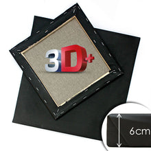 3D+ crno slikarsko platno na okviru PROFI | različite dimenzije — slika 1