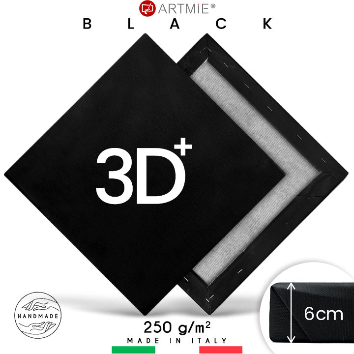 3D+ crno slikarsko platno na okviru PROFI | različite dimenzije — slika 7