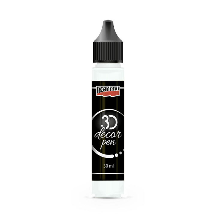 3D dekorativna olovka Pentart 30 ml – 50-bijela