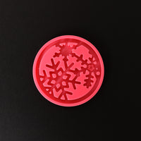 Silikonski kalup za smolu Pentart - domine 2 kom – Christmas ornament - snowflake