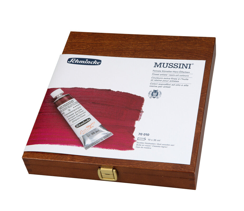 Drveni set uljanih boja Schmincke MUSSINI, 10 x 35 ml