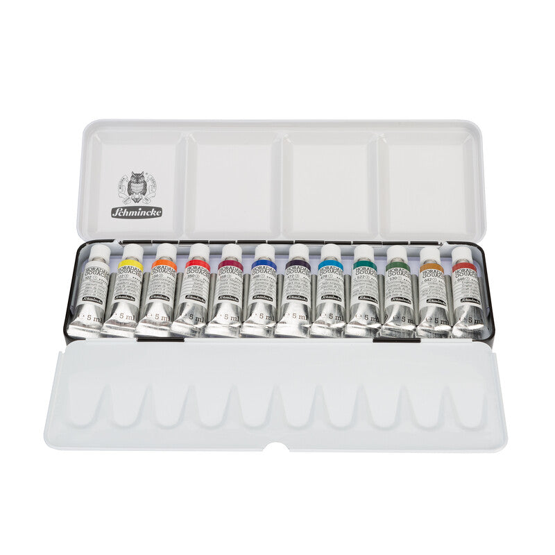 Gvaš boje Schmincke HORADAM u metalnom setu, 12 x 5 ml
