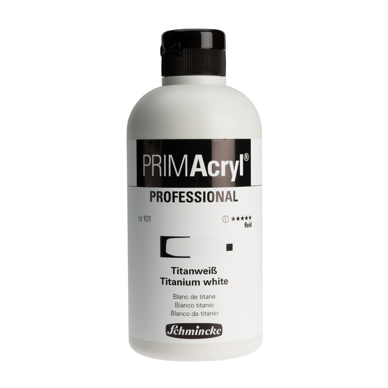 Akrilna boja Schmincke PRIMAcryl Professional Fluid 500 ml – Titanium white