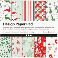 Scrapbooking papir | Božićni motiv 50 listova 15,2 x 15,2 cm
