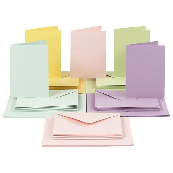 Set pastelnih razglednica i kuverti 10,5x15 cm - 50 kom