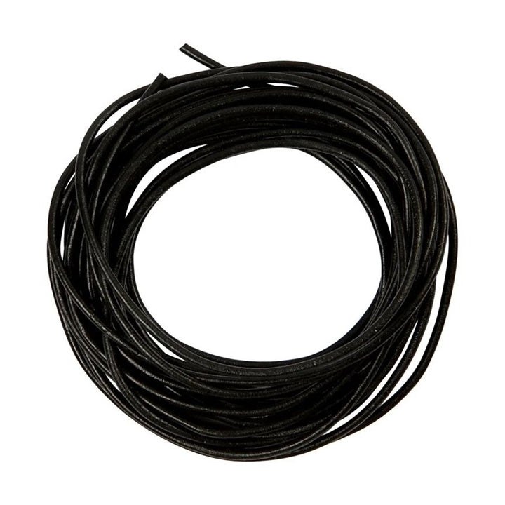 Crna kožna uzica 2 mm x 4 m