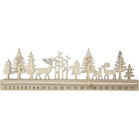 Drveni adventski kalendar - odbrojavanje 40 cm
