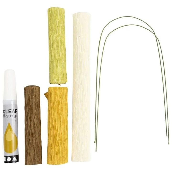 Mini kreativni set | Grančica magnolije od krep papira