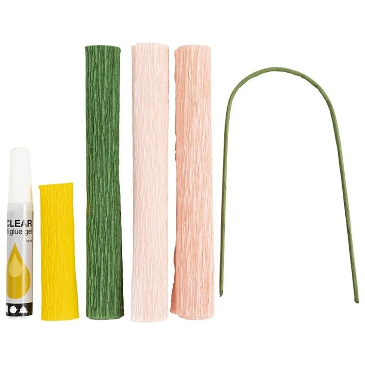 Mini kreativni set | Božur od krep papira