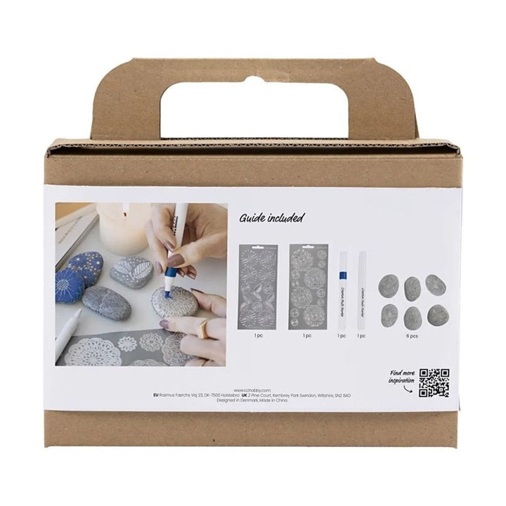 Mini set za ukrašavanje kreativnog kamena - plavi