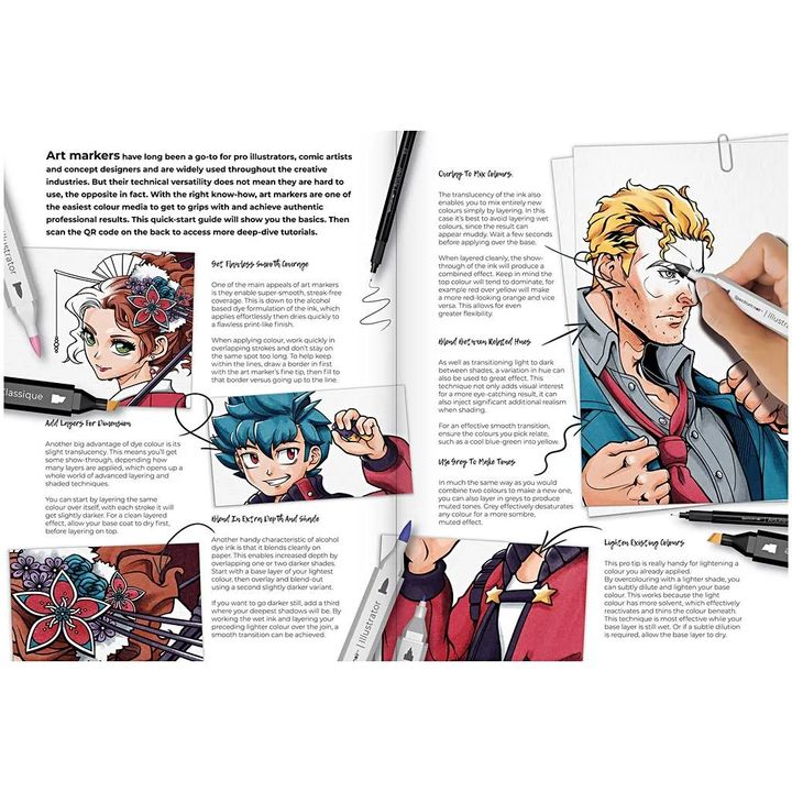 Komplet za ilustraciju MANGA A COMIC HEROES