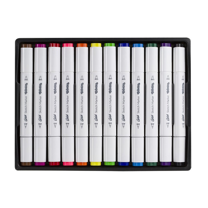 Obostrani markeri za skice Colorino Artist 12 kom