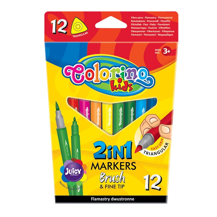 Dvostrani flomasteri za djecu Colorino 12 kom