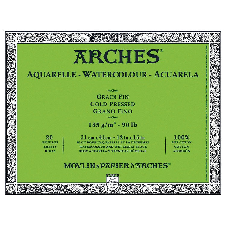 Blok ARCHES® Aquarelle Watercolour Cold Pressed | izaberite format