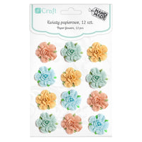 3D papirno pastelno cvijeće - set od 12 komada