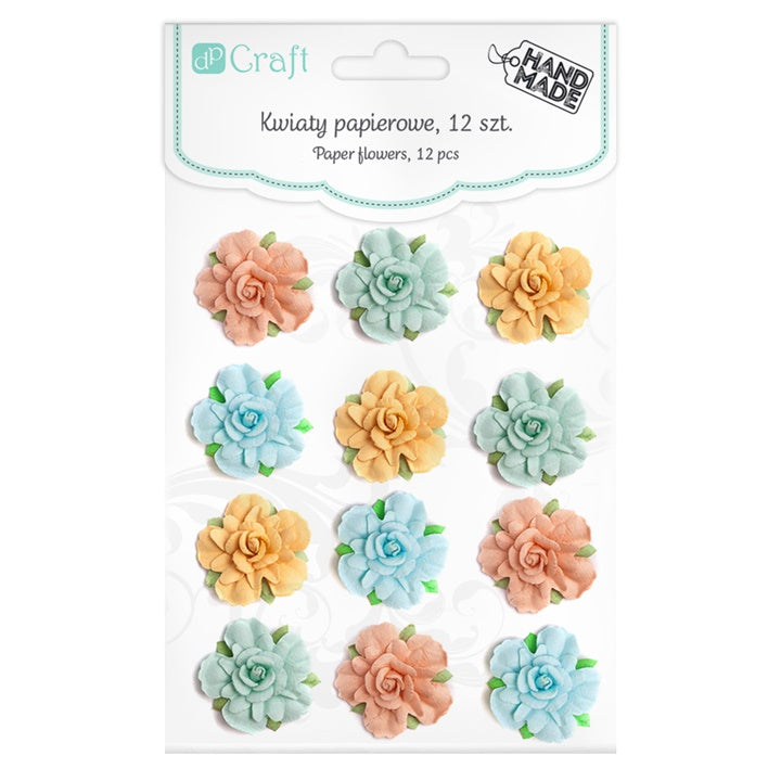 3D papirno pastelno cvijeće - set od 12 komada