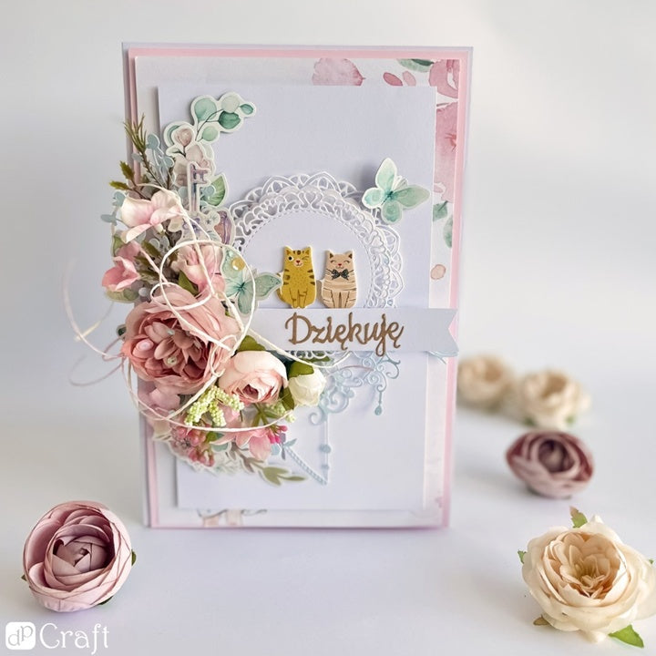 Izrezi od papira s boho cvijećem i leptirima – set od 50 komada