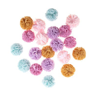 Pomponi od tila za ručni rad | 20 kom, pastelne boje, 2 cm
