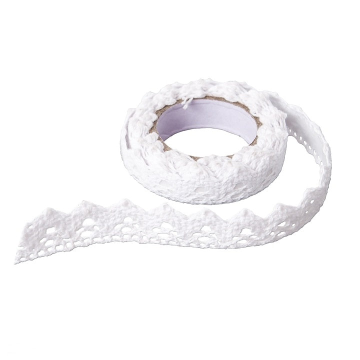 Pamučna samoljepljiva čipka 1.8 m - White