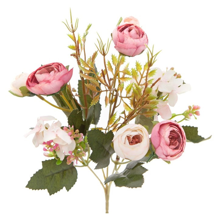 Buket umjetnih kamelija roza 29 cm