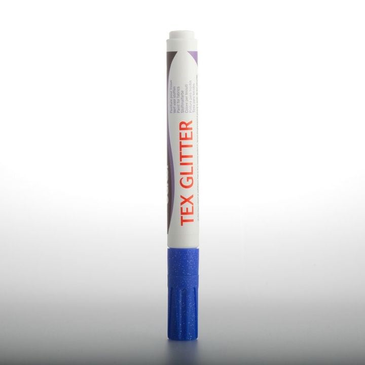 Markeri za tekstil DARWI TEX glitter 6ml – plava