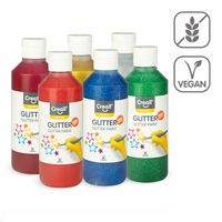 Creall set boja Glitter – 6 × 250 ml, miks boja