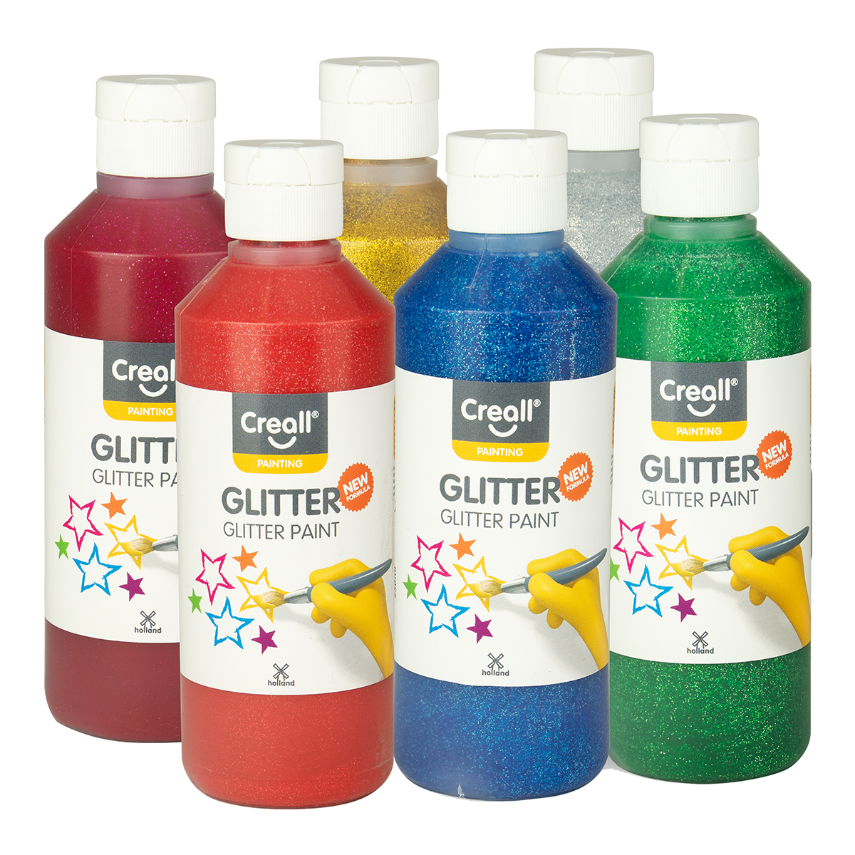 Creall set boja Glitter – 6 × 250 ml, miks boja