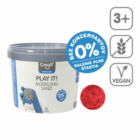 Pijesak za modeliranje Creall Play it! 750 g u posudici – crvena