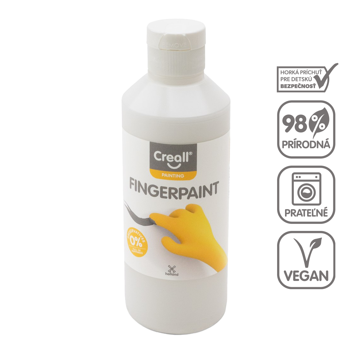 Boja za prste Creall 250 ml – bijela