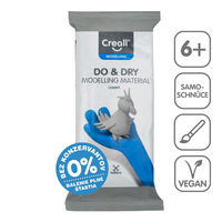Samosušeća masa za modeliranje Creall Do&Dry hipoalergena 500 g – sivi cement