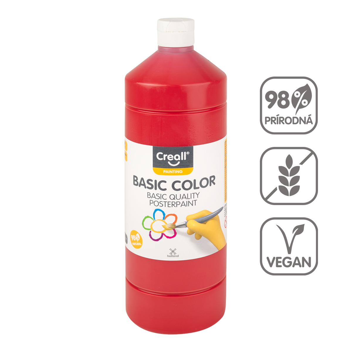 Tempera boja Creall 500 ml – crvena