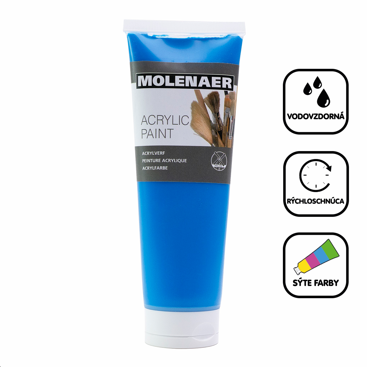 Akrilna boja Molenaer 250 ml – plava
