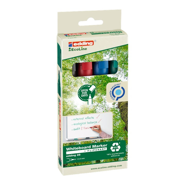 Set markera za bijelu ploču ECOLINE EDDING28 4 kom