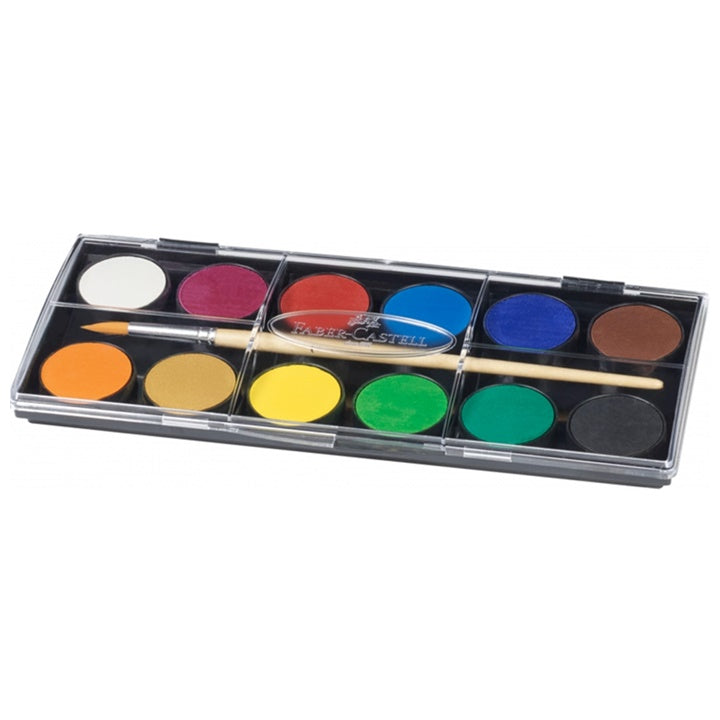 Vodene boje FABER-CASTELL 12 boja - 30 mm